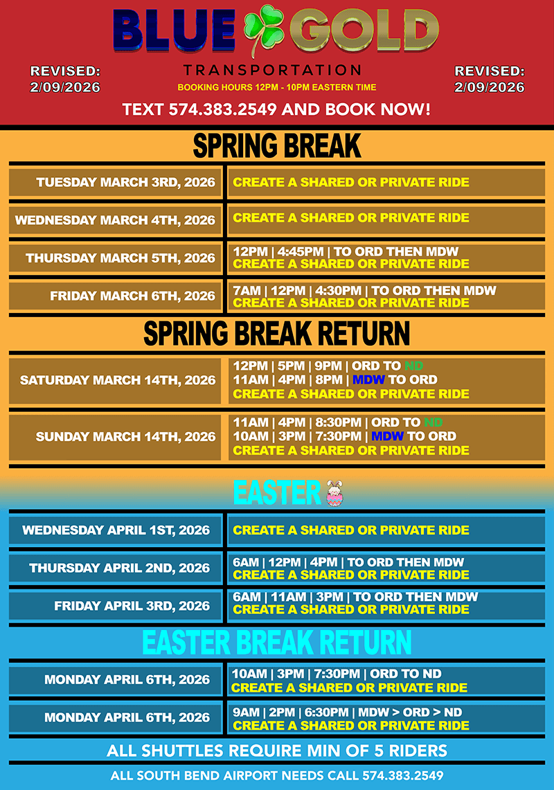 2026 spring break schedule